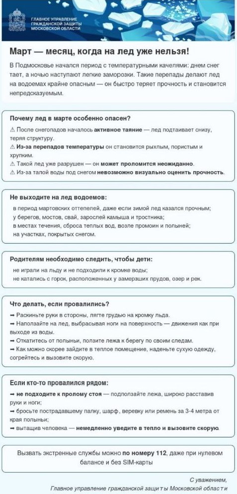 Март - месяц, когда на лед уже нельзя!